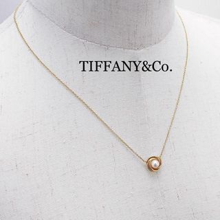 ティファニー(Tiffany & Co.)のTiffany&Co. パール イエローゴールド ネックレス Au750(ネックレス)