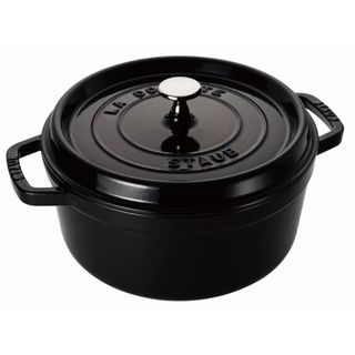 STAUB - ストウブ ラウンドココット 20cm シャイニーブラックの通販 by
