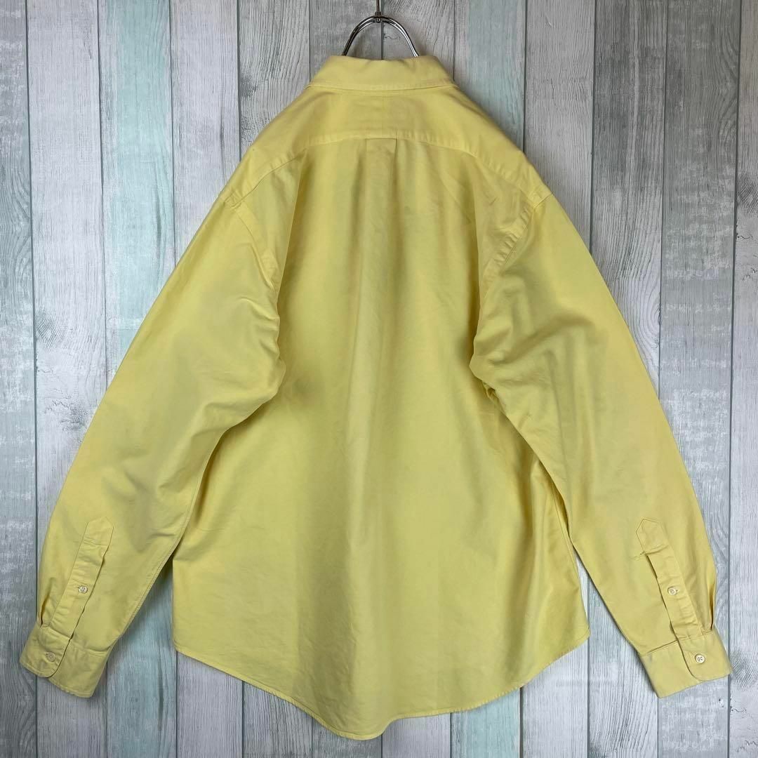 ポロ ラルフローレン 長袖 シャツ 刺繍 厚手 イエロー XL - シャツ