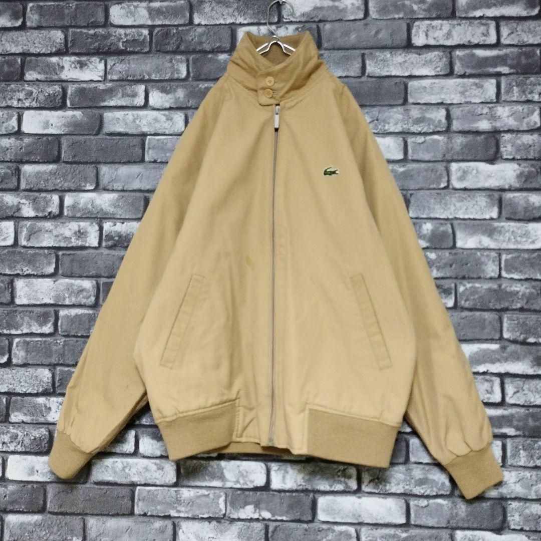 LACOSTEラコステ刺繍ワンポイントロゴワニブルゾンスイングトップ ジャケット 【レア】ラコステ ワンポイントロゴ スイングトップ ビックシルエット ワニ