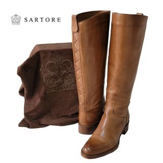 サルトル(SARTORE)の【希少モデル】サルトル SARTORE パティーヌ加工 ジョッキーブーツ 37(ブーツ)