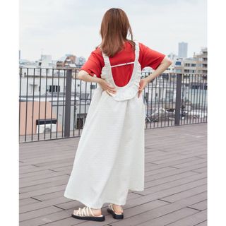 ダブルクローゼット(w closet)の新品　ダブルクローゼット　ふくれジャガードフリルワンピース(ロングワンピース/マキシワンピース)