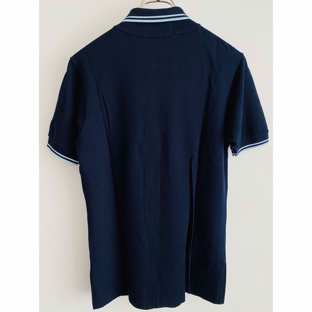 Fred perry】フレッドペリーデッドストックコットンポロシャツネイビーM-