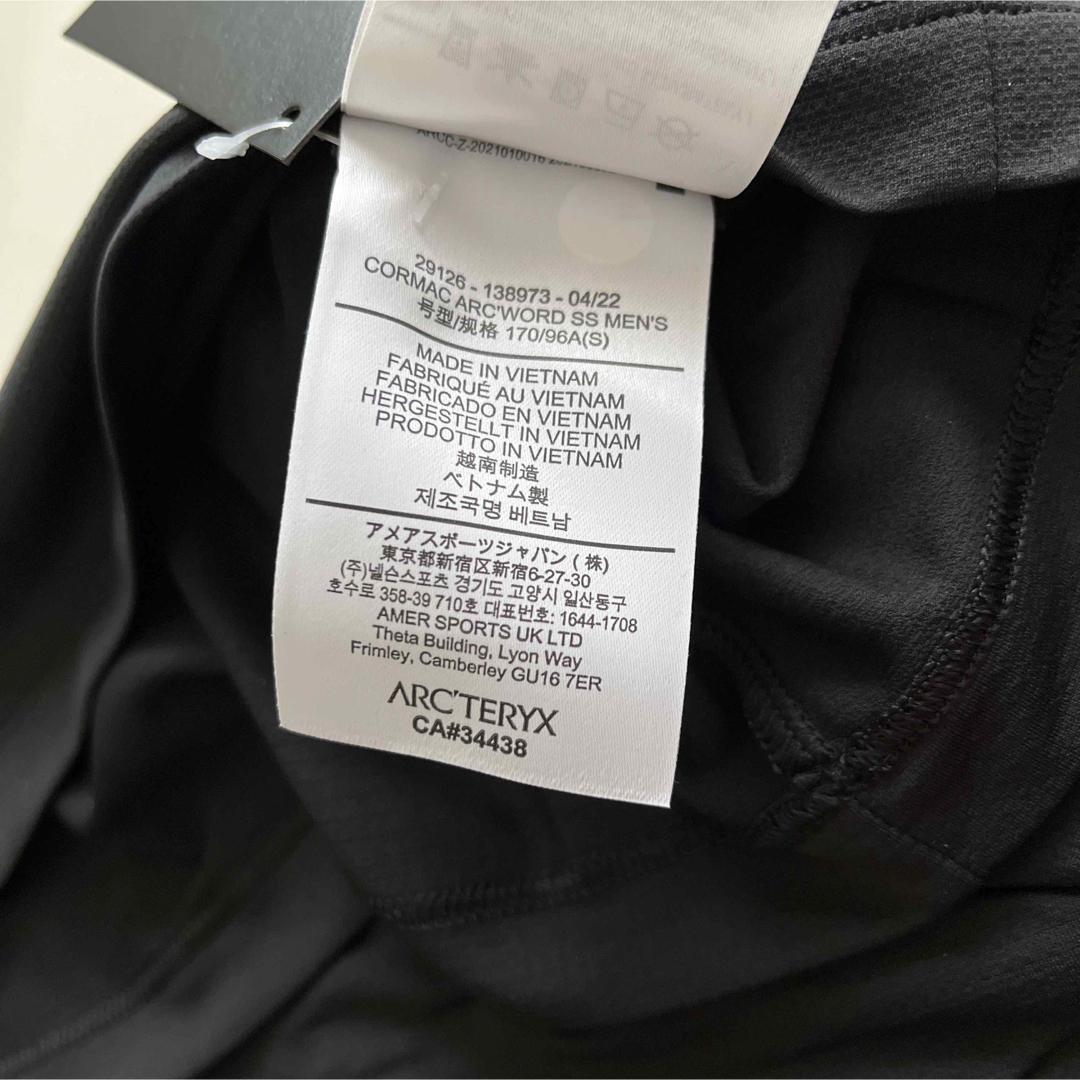 ARC'TERYX(アークテリクス)のARC'TERYX アークテリクス　Cormac Arc'Word SS S黒 メンズのトップス(Tシャツ/カットソー(半袖/袖なし))の商品写真