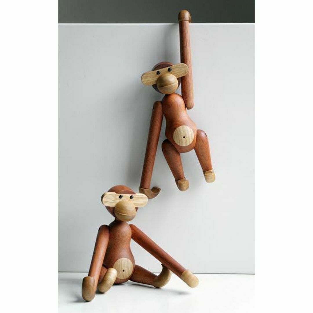 お猿さん2体セット　北欧　カイボイスンモンキー リプロダクト品 木製