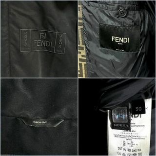 FENDI - フェンディ FENDI コート フード付き ズッカ ボア ブラックの