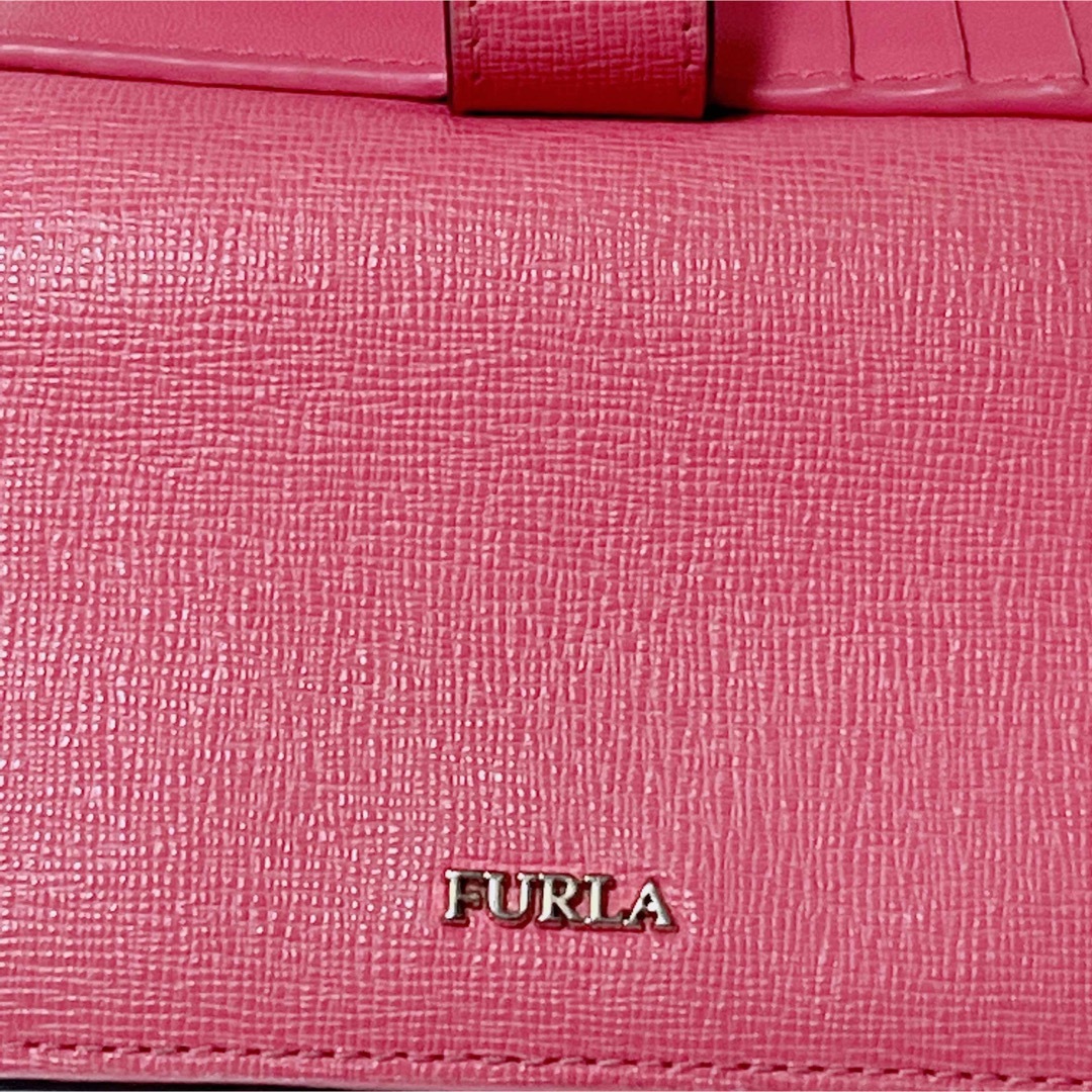 Furla(フルラ)の《FURLA》レザー　二つ折り　ミニマム　財布　ピンク レディースのファッション小物(財布)の商品写真