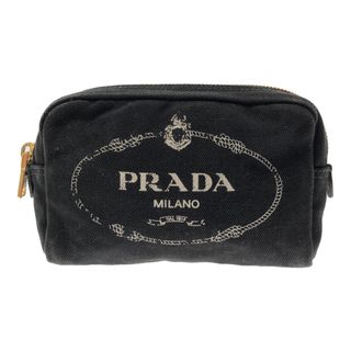 プラダ(PRADA)のプラダ コスメポーチ キャンバス ブラック レディース(ポーチ)