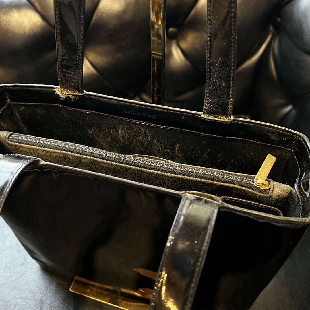 CHANEL エナメル ミニトート イタリア製