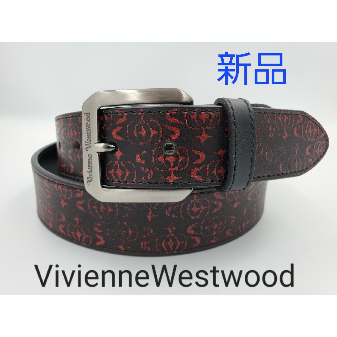 Vivienne Westwood(ヴィヴィアンウエストウッド)の【V-52】【VivienneWestwood】 ヴィヴィアン　レザーベルト 黒 メンズのファッション小物(ベルト)の商品写真