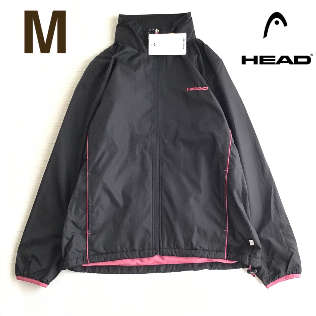 HEAD(ヘッド)の【M】HEAD ヘッド 裏フリース ジャケット ウィンドブレーカー 黒 レディースのジャケット/アウター(ナイロンジャケット)の商品写真