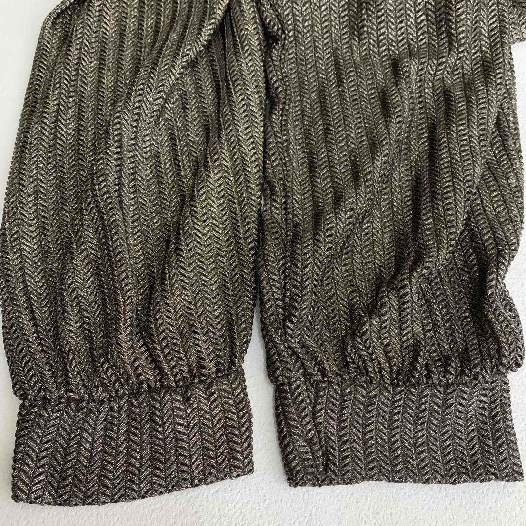 ZARA(ザラ)のC084 ザラ S メッシュプルオーバー ラメ テロテロ素材 綺麗め 長袖 レディースのトップス(ニット/セーター)の商品写真
