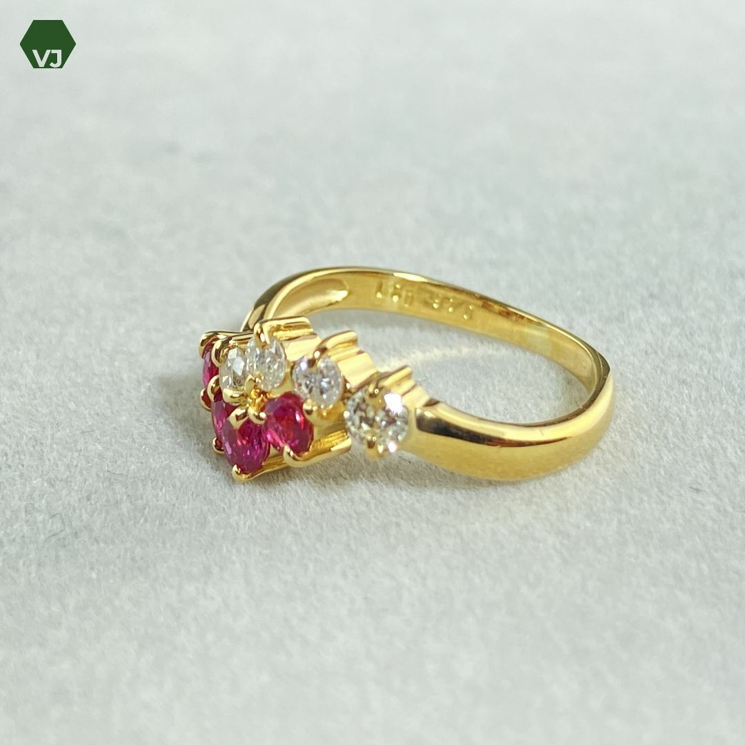 【22-40】ルビー　ダイヤモンド　リング　R0.46ct D0.21ct  レディースのアクセサリー(リング(指輪))の商品写真