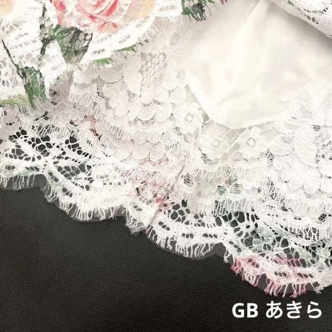 DOLCE&GABBANA(ドルチェアンドガッバーナ)の【新品タグ付き】定価35.7万円　DGピオニーローズ　レースミディワンピース レディースのワンピース(ひざ丈ワンピース)の商品写真