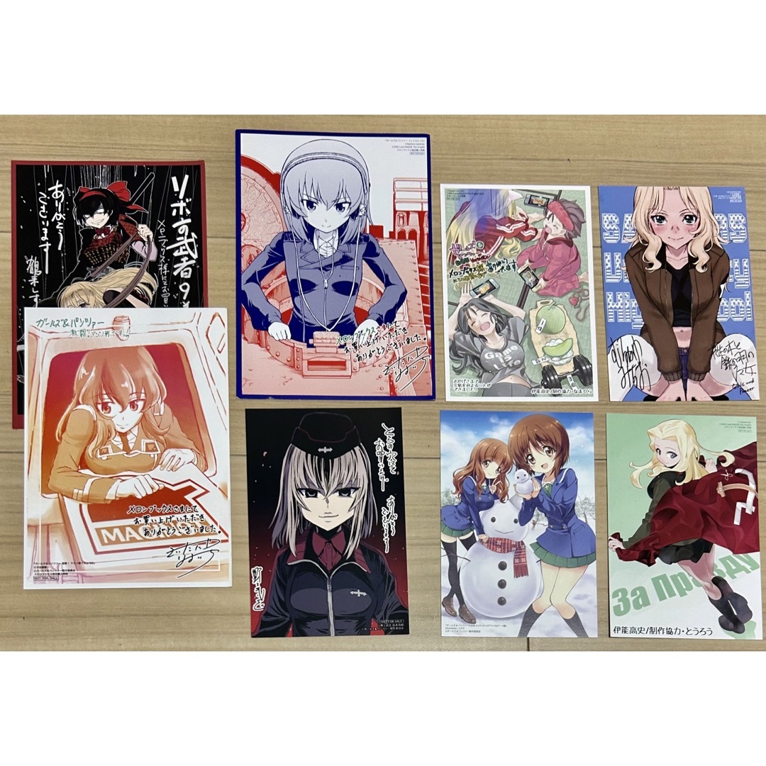 ガールズ＆パンツァー  漫画 特典 イラストカード 複製ミニ色紙　まとめ売り エンタメ/ホビーのアニメグッズ(その他)の商品写真