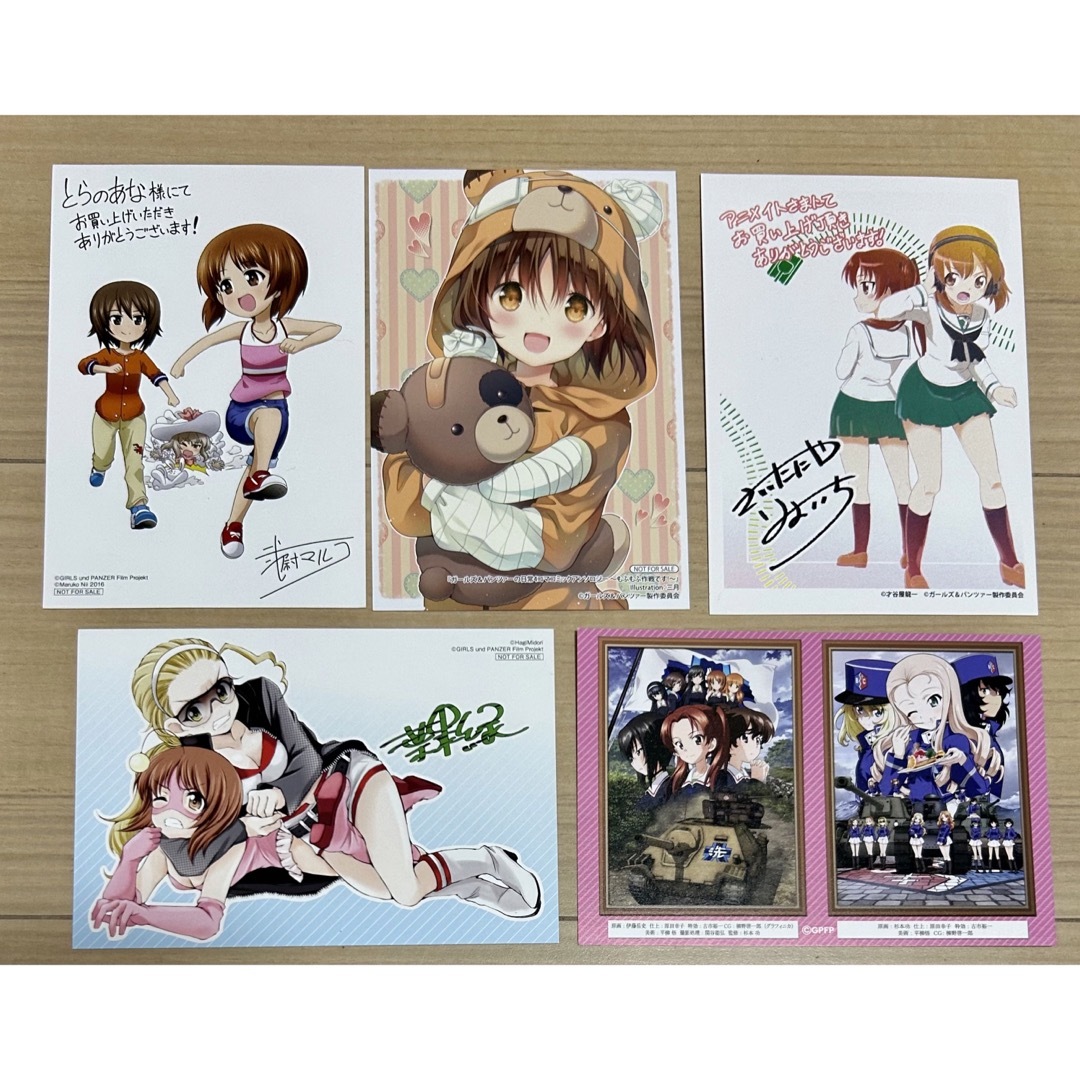 ガールズ＆パンツァー  漫画 特典 イラストカード 複製ミニ色紙　まとめ売り エンタメ/ホビーのアニメグッズ(その他)の商品写真