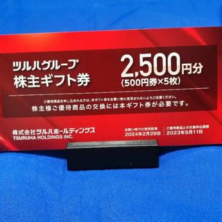 ツルハグループ　株主優待　2500円分ギフト券　株主優待カード(ショッピング)