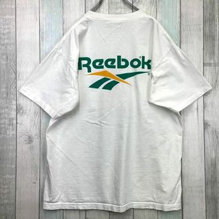 リーボック(Reebok)の古着　リーボック　Tシャツ　90s　シングルステッチ　L　ホワイト(Tシャツ/カットソー(半袖/袖なし))