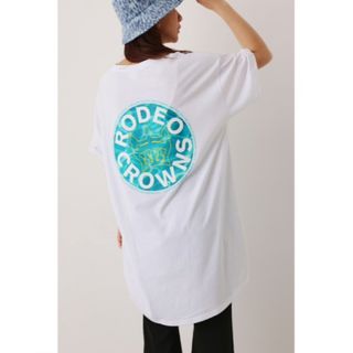 ロデオクラウンズワイドボウル(RODEO CROWNS WIDE BOWL)の新品タグなし✩.*˚RODEO CROWNSWIDEBOWL白Tシャツワンピース(Tシャツ(半袖/袖なし))