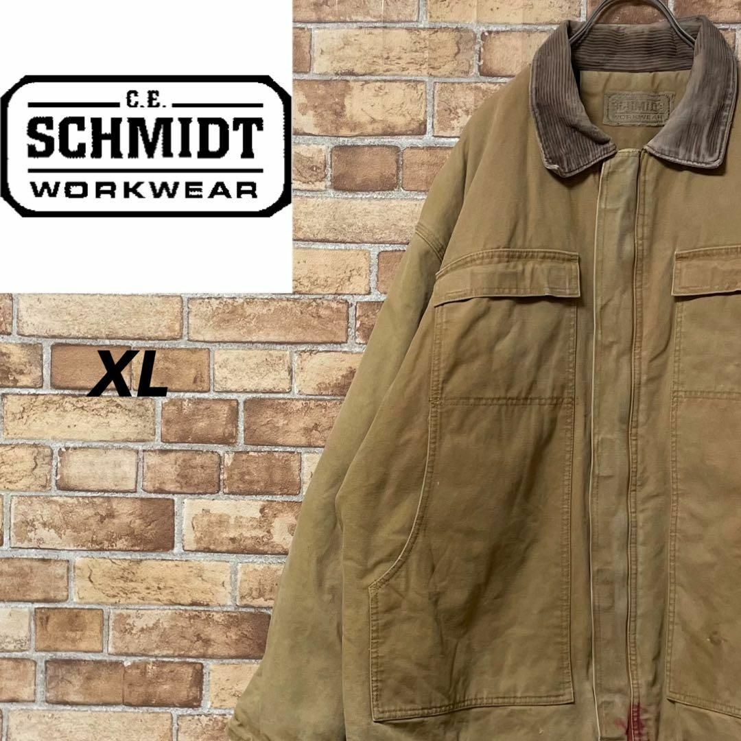 SCHMIDTWORKWEAR　ダックジャケット　ブラウン　ビッグシルエットXL