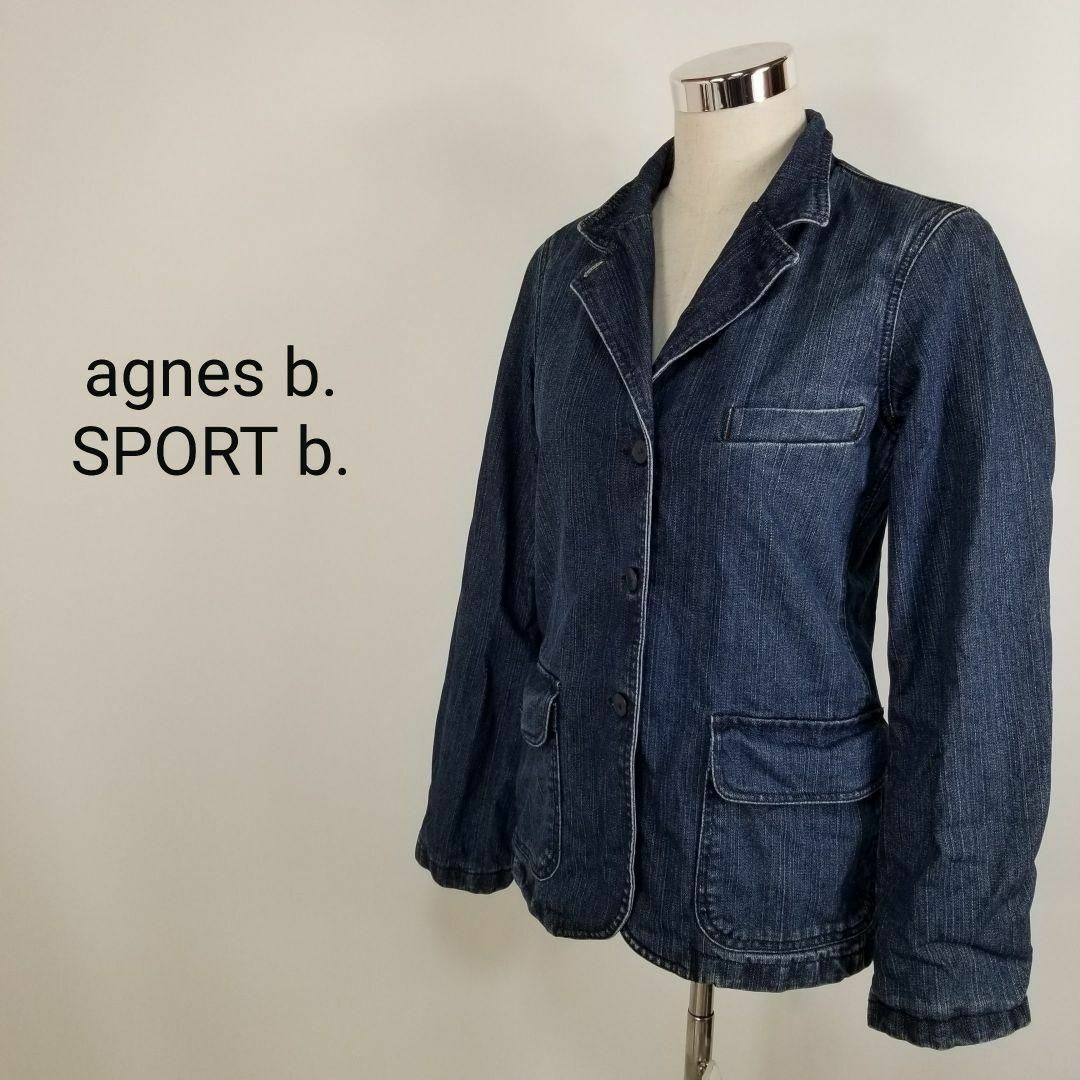 agnes b.SPORT.bテーラードダメージデニムジャケットSモロッコ製