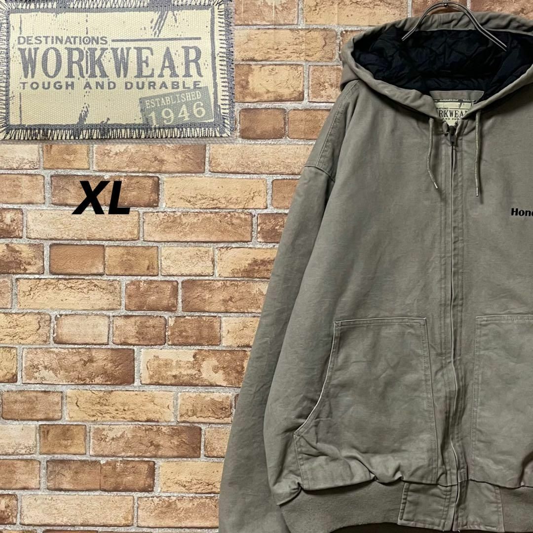 WORKWEAR　ダックジャケット　アクティブ　中綿　キルティング　刺繍　XL