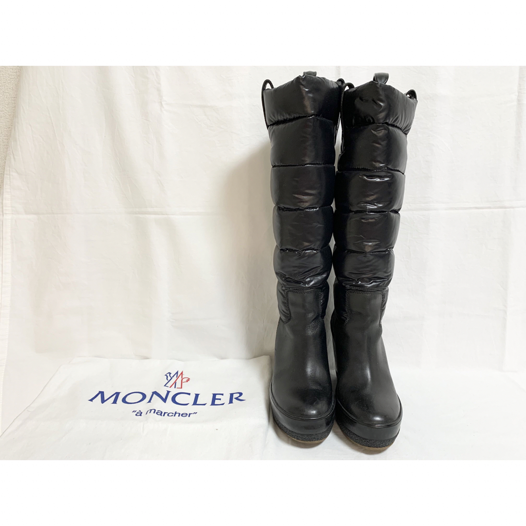 美品◇MONCLER.モンクレール.ブーツ.ロングブーツ - レインブーツ/長靴