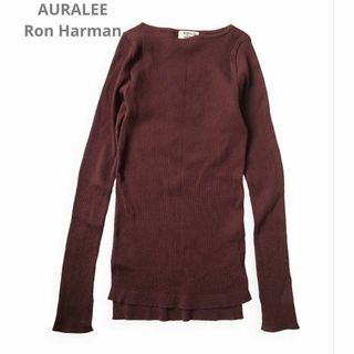 AURALEE - ロンハーマン オーラリー◇ギザボートネックプルオーバー AURALEE - ロンハーマン オーラリー◇ギザボートネックプルオーバー