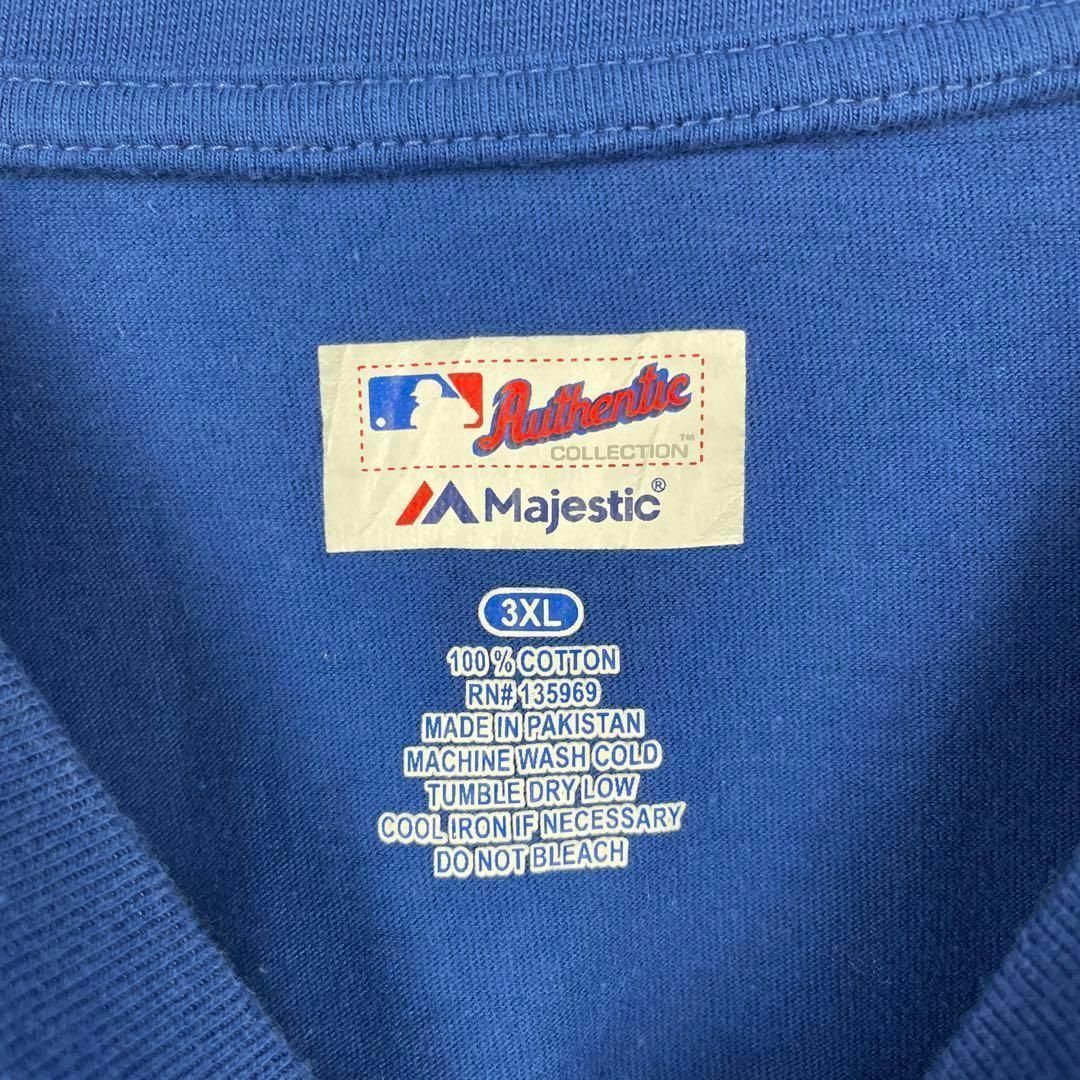 MLB(メジャーリーグベースボール)の古着　マジェスティック　Tシャツ　MLBカンザスシティ・ロイヤルズ　ゆるだぼ3L メンズのトップス(Tシャツ/カットソー(半袖/袖なし))の商品写真