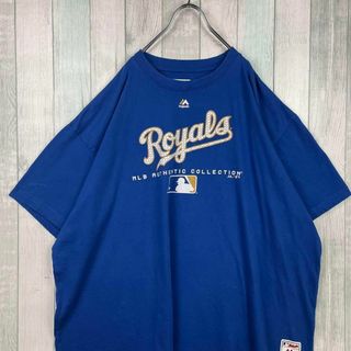 メジャーリーグベースボール(MLB)の古着　マジェスティック　Tシャツ　MLBカンザスシティ・ロイヤルズ　ゆるだぼ3L(Tシャツ/カットソー(半袖/袖なし))