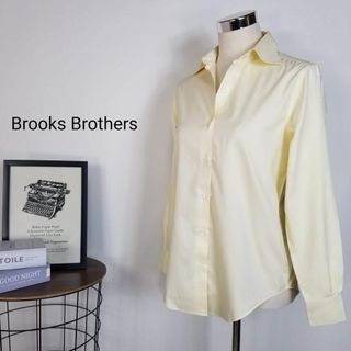 ブルックスブラザース(Brooks Brothers)のブルックスブラザースBrooksBrothers春色イエロー長袖シャツ美品M(シャツ/ブラウス(長袖/七分))