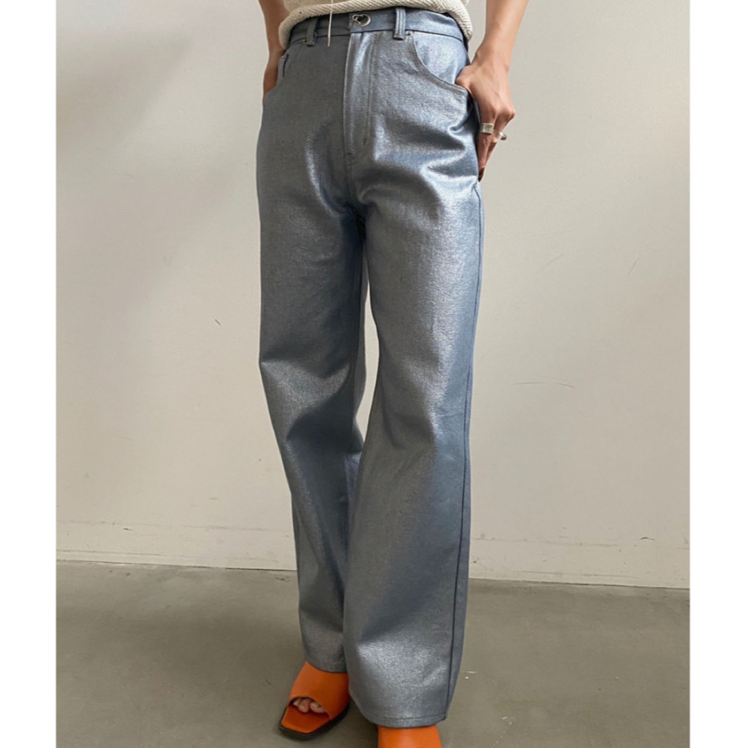 Ameri VINTAGE LONG STRAIGHT FOIL DENIMデニム