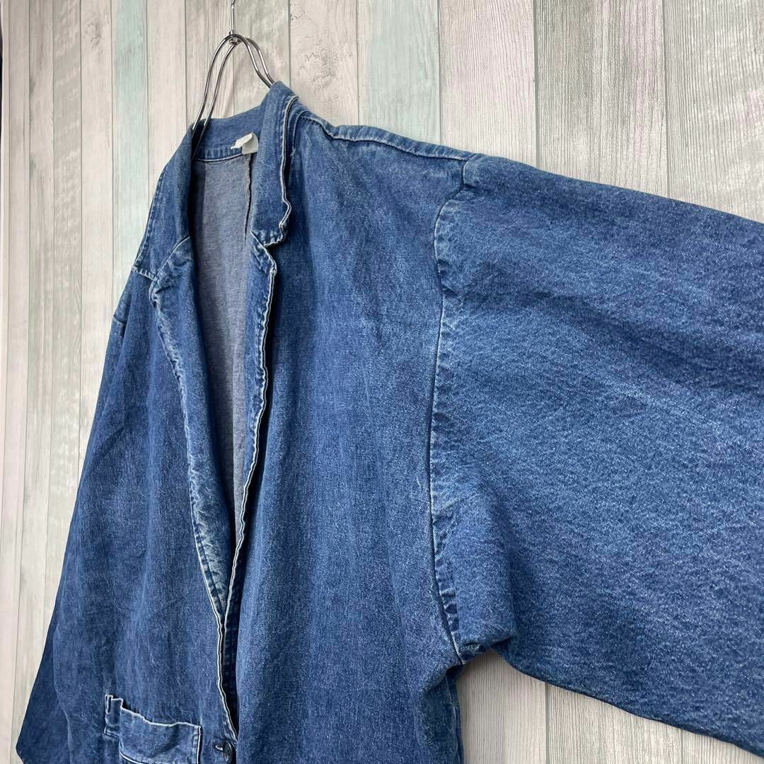 デニム テーラードジャケット カバーオール ゆるだぼ XL
