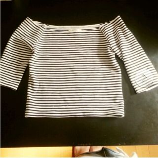 スナイデル(SNIDEL)のsnidel オフショルボーダートップス(Tシャツ(長袖/七分))