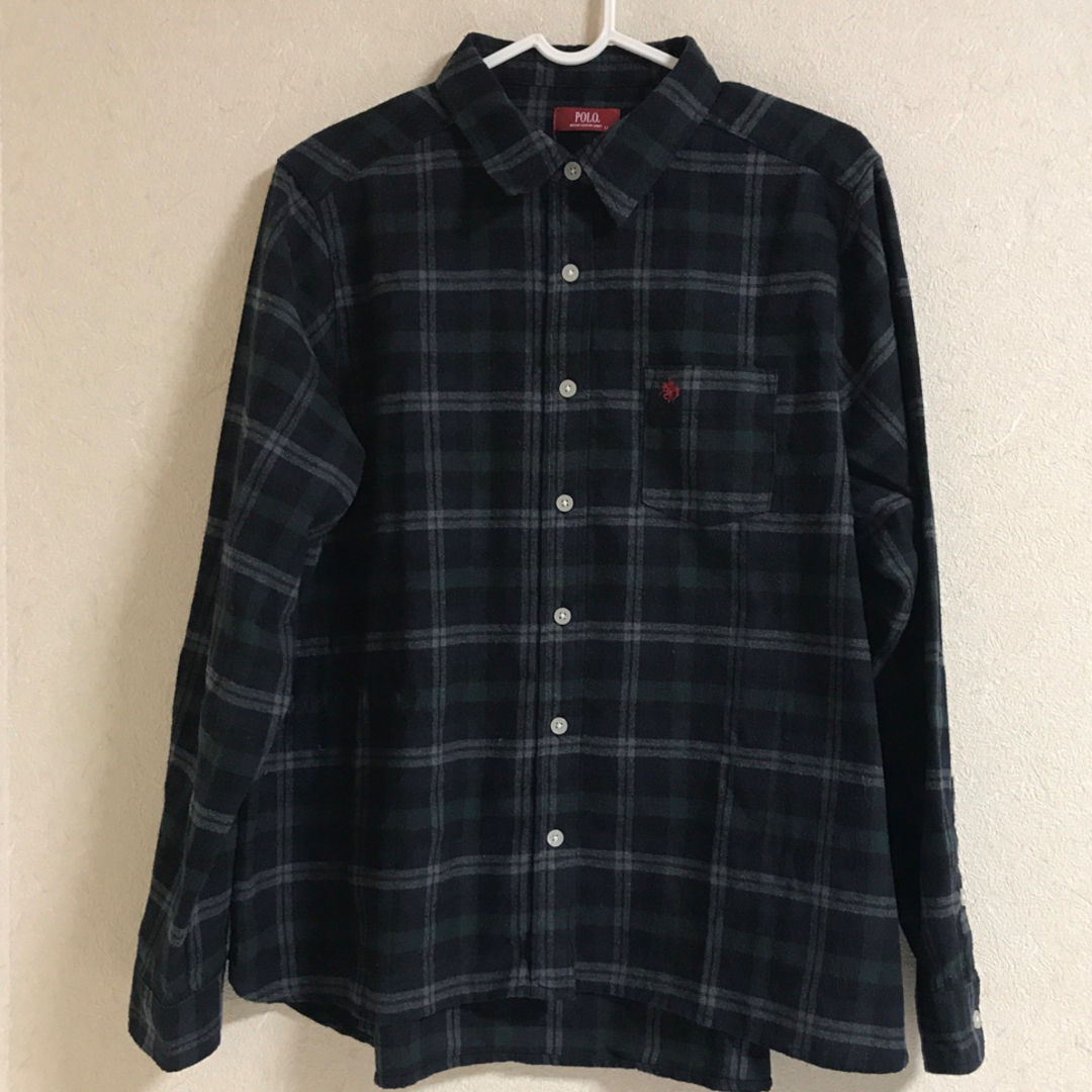 POLO（RALPH LAUREN）(ポロ)のポロビーシーエス　厚手チェックシャツ　グリーン　XL レディースのトップス(シャツ/ブラウス(長袖/七分))の商品写真