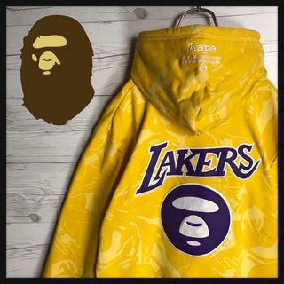 【激レア】A BATHING APE × NBA レイカーズ コラボスウェット