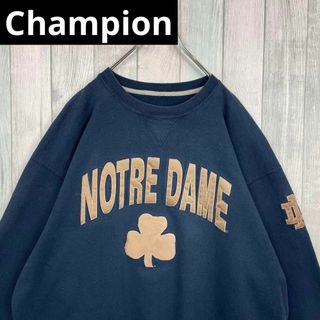 チャンピオン(Champion)の古着　チャンピオン　スウェット　カレッジロゴ　ノートルダム大学　ゆるだぼ　XL(スウェット)