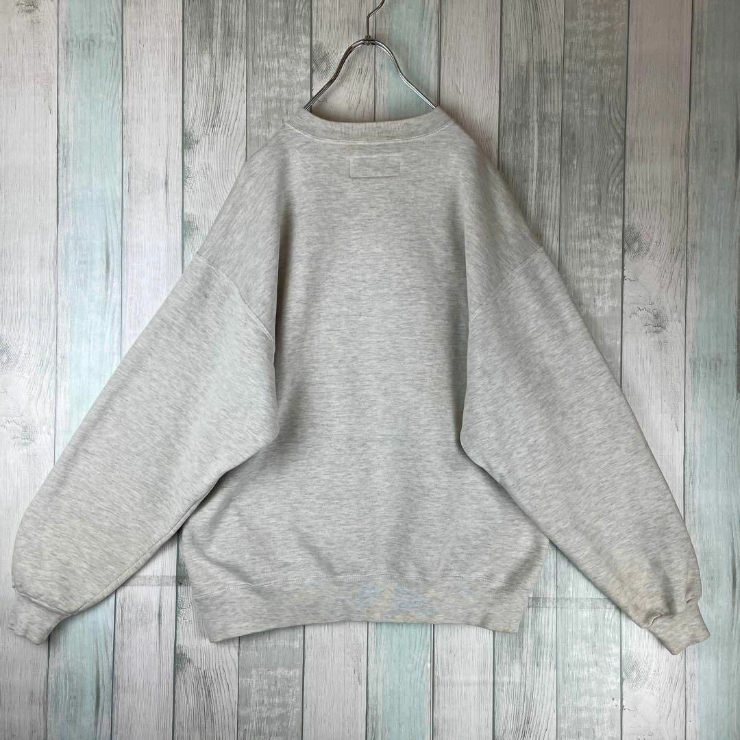 古着 ラッセル スウェット USA 刺繍 ハイコットン厚手 ゆるだぼ グレー L