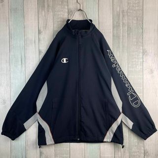 チャンピオン(Champion)の古着　チャンピオン　ナイロンジャケット　S　紺(ナイロンジャケット)