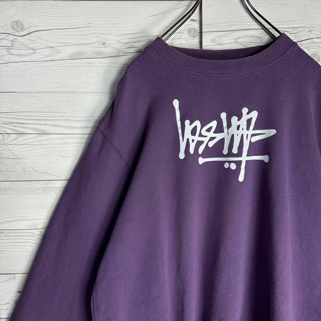 【最高デザイン】stussy 逆さロゴ 入手困難 超希少モデル スウェット