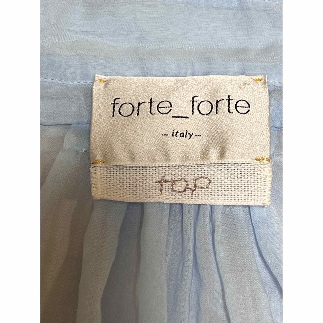 forte_forte(フォルテフォルテ)の新品❣️フォルテフォルテ　コットンシルクボイル　フレンチスリーブシャツブラウス レディースのトップス(シャツ/ブラウス(半袖/袖なし))の商品写真