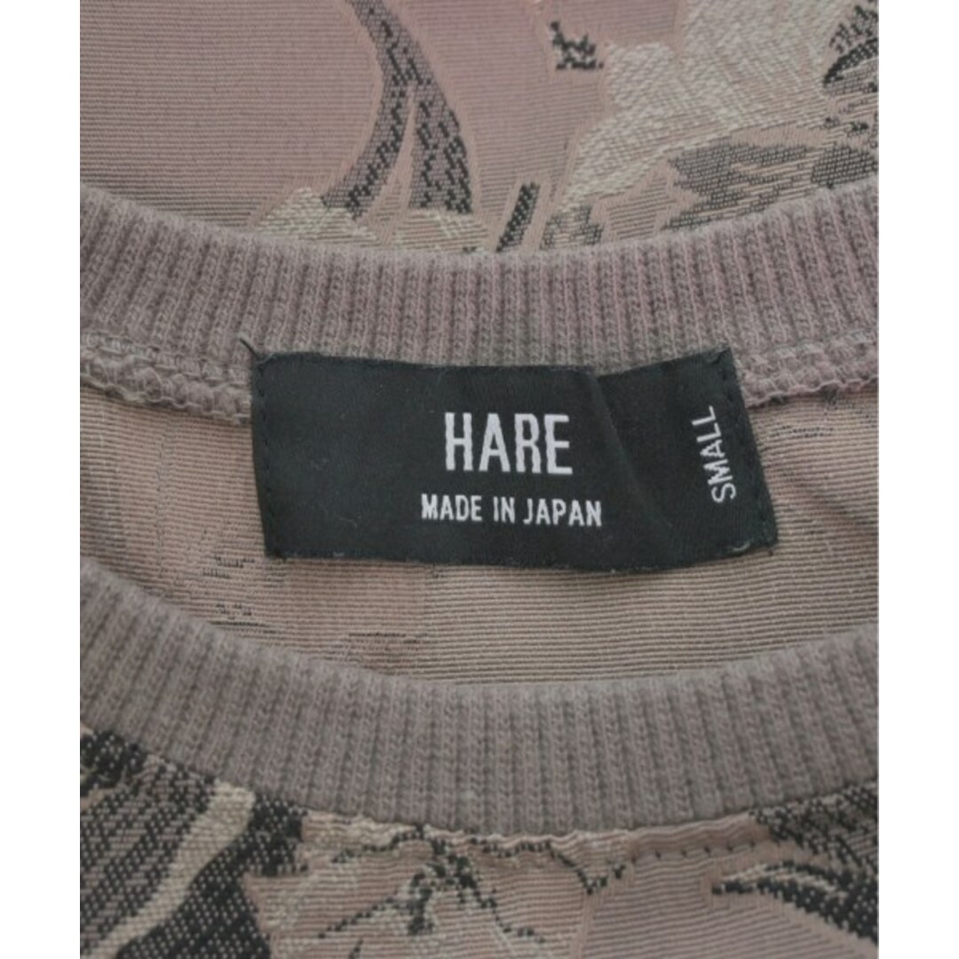 HARE(ハレ)のHARE ハレ Tシャツ・カットソー S ピンクベージュx黒系(花柄) 【古着】【中古】 メンズのトップス(Tシャツ/カットソー(半袖/袖なし))の商品写真