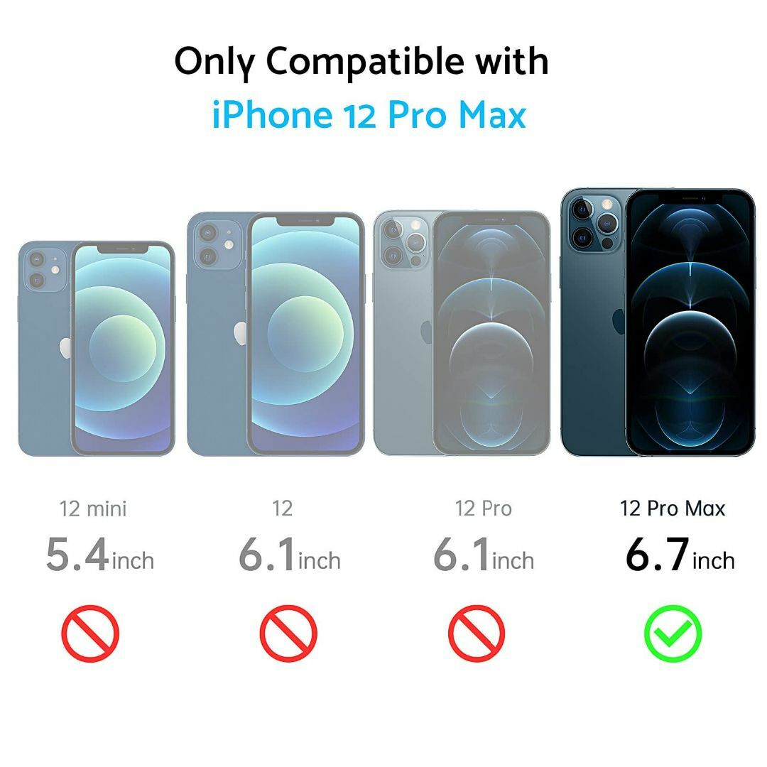 【色: ブルー】Anqrp iPhone12Pro Max 用 ケース マグネッ