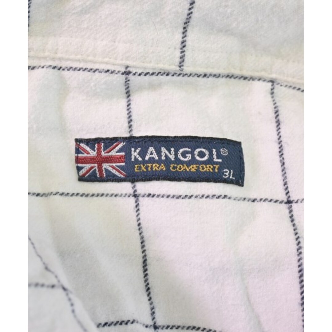 KANGOL(カンゴール)のKANGOL カンゴール カジュアルシャツ 3L 白x黒(チェック) 【古着】【中古】 メンズのトップス(シャツ)の商品写真