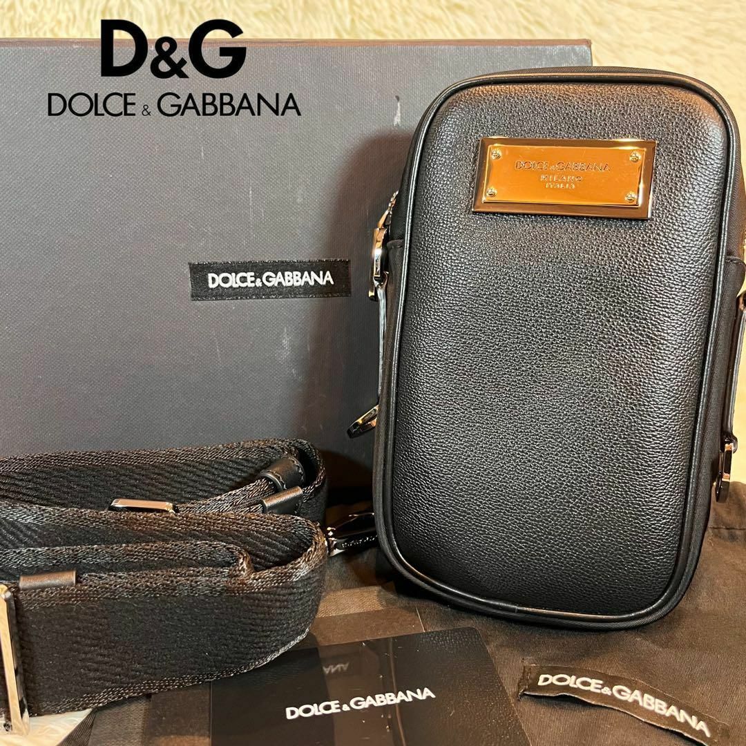 DOLCE&GABBANA(ドルチェアンドガッバーナ)の未使用・現行モデル✨ドルチェ&ガッバーナ  2way ショルダー　男女兼用　黒 メンズのバッグ(バッグパック/リュック)の商品写真