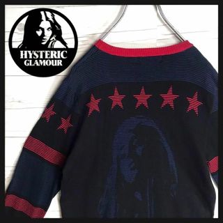 ヒステリックグラマー(HYSTERIC GLAMOUR)の【入手困難】ヒステリックグラマー ヒスガール 両面ロゴ スター カーディガン(その他)