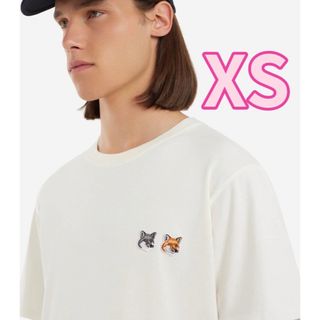 メゾンキツネ(MAISON KITSUNE')のMaison Kitsune メゾンキツネ XSサイズ 白 フォックス Tシャツ(Tシャツ(半袖/袖なし))