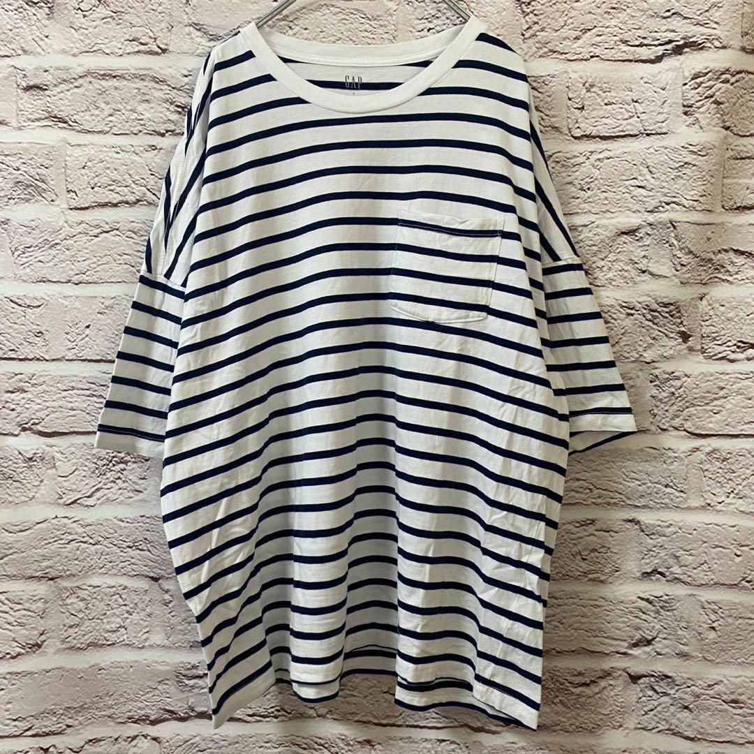 GAP(ギャップ)のGAP Tシャツ　ボーダー メンズ　レディース　[ L ] レディースのトップス(Tシャツ(半袖/袖なし))の商品写真