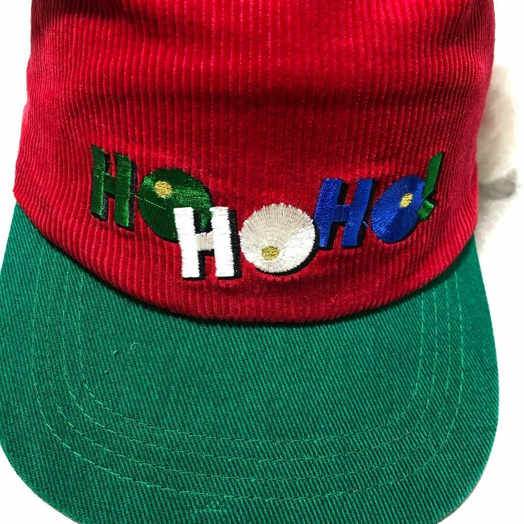 90s ヴィンテージ santa cap サンタキャップ 刺繍ロゴ クリスマス