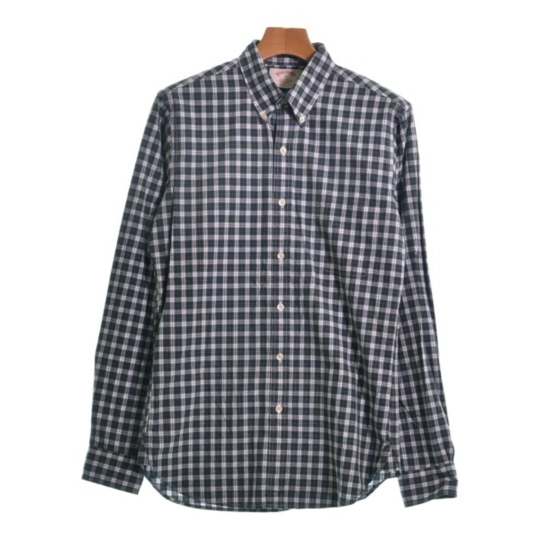 Brooks Brothers カジュアルシャツ S 緑x白x青(チェック)